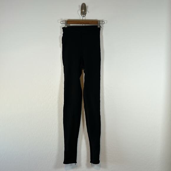 Reformation Graham High Rise Skinny Ankle Zip Ponte Knit Pants: Black size XS - Picture 4 of 9